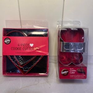 Wilton Heart shaped Cookie Cutter and Brownie cutter sets New in Package